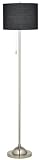 Contemporary Floor Lamp with Black Drum Shade