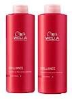 WELLA Brilliance Shampoo & Conditioner Coarse Colored Hair,Liter Duo 33.8 oz