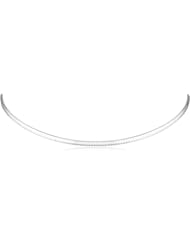 Sterling Silver 3mm Omega Chain Necklace