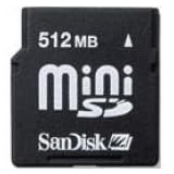 Sandisk 512MB MiniSD Camera Phone Card