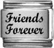 Clearly Charming Friends Forever Laser Etched Italian Charm
