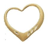 14kt Gold Floating Heart Charm-M2642-QG