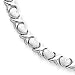 Price Comparison : 14k White 17 Inch Hollow Satin X Heart Stampato Necklace