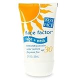 Kiss My Face Face Factor Sun Screen for Face and Neck, SPF 30, 2-Ounce Tubes (Pack of 3)