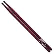 Hickory Series Drum Sticks With Red Finish Rock Nylon Tip