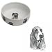 Basset Hound Paw Print Bowl, Porcelain by Rosalinde (7 in. x 2.5 in. deep)