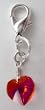 Swarovski Crystal Dog Collar Heart Charms-RED