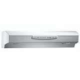 Broan Allure III QS330WW 30 Under Cabinet Range Hood with 430 CFM Internal Blower, Four-Speed Electronic Control and Three-Level Light Settings: White-on-White