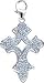 Cross, 14K Gold Diamond Charm