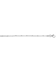 Sterling Silver Italian Beaded BOX Chain Necklace 1.4mm Nickel Free, Sizes 16 - 24 inch