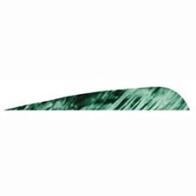 Gateway Archery''Tree'' Colored Feathers 4'' Right Wing, Color Tregreen