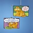 Garfield Resin Vintage Plaque Ornaments Set of 2