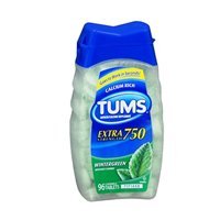 Tums E-X 750 Antacid Calcium Supplement Chewable Tablets, Wintergreen - 96 Ea, 2 Pack