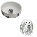 Bearded Collie Paw Print Bowl, Porcelain by Rosalinde (7 in. x 2.5 in. deep)
