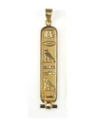 Cartouche Pendant - Made in Egypt - with "GRANDMA" in Hieroglyphics - Solid Style