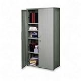 ICE92572 Storage Cabinet, 4-Shelf, 36"x22"x72", Charcoal Gray-RECYCLED (ICE92572)
