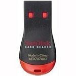 SanDisk SDDR-121-A11M MobileMate Micro Memory Card Reader (Red/Black)