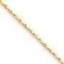 10k 2mm Diamond-Cut Rope Chain Necklace - 24 Inch - Lobster Claw - JewelryWeb