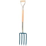 Ames True Temper Kodiak Spading Fork with 10-Inch Chrome-Plated Steel Ferrule and Cap 1803500 by Ames True Temper