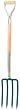 Ames True Temper Kodiak Spading Fork with 10-Inch Chrome-plated Steel Ferrule and Cap #1803500
