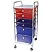Rolling 6-Drawer Craft Organizer Cart - Multicolor
