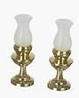 Dollhouse Miniature Pair of Non-Working Hurricane Lamps