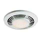 NuTone Model QT9093WH Combination Fan/Heater/Light/Night Light, 110 CFM 3.0 Sones with 4-Inch Duct Connector