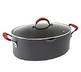 Rachael Ray Hard Anodized 8qt. Oval Pasta Pot Dishwasher Safe