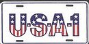 USA-1 Front Novelty License Plate 6x12