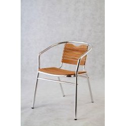 Classy Patio Chair - Set of 4 (Nature Chrome) (29.13H x 22.05W x 21.26D)