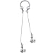GOTHIC AXE Dangle Horse Shoe Circular Barbell