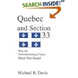 Quebec and Section 33 by  Michael B. Davie