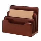 Rolodex 23420 Wood Tones Desktop Sorter, Mahogany