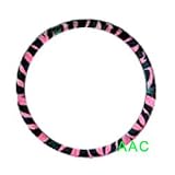 Animal Print Steering Wheel Cover - Zebra Pink