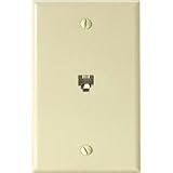 Steren - Flush mount wallplate - RJ-11 - ivory - 1 port