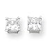 Sterling Silver 5mm CZ Princess Stud Earrings