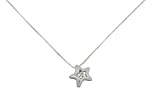 Image of Silver Diamond Star Pendant + 18