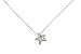 Silver Diamond Star Pendant + 18