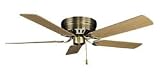 Emerson CF705SAB Snugger 52 Traditional Antique Brass Hugger Ceiling Fan 52 Blade Span