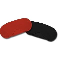 Orion 773514 Augenmasken-Set aus einer roten und einer schwarzen Augenmaske aus Stoff