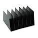 Buddy Products 4560-4 Mirage vertical organizer, 6 sections, steel, 12w x 10d x 6-3/4h, black