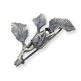 Sterling Silver Antiqued Tulip Cultured Pearl Pin