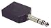 1/4 Stereo Y Adapter 1 Plug To 2 Jacks
