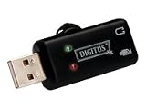 DIGITUS USB2.0 Audio Adapter 16Bit mit Lautstaerkeregler fuer Lautsprecher Mikrofon oder Kopfhoerer