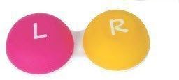 EZ Care Soft-Grip Contact Lens Case (Orange/Pink)