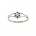 Sterling Silver Ring Enamel Crystal Flower Childs Sz=5