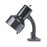 Clip-on flexible 6 gooseneck lamp with metal shade, black - Same Day Shipping (orders by 3 pm), Next Day Delivery (in most cases)