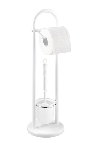 Wenko 17092100 Exclusiv Stand WC-Garnitur Siena - &oslash; 19 x 63 cm, wei&szlig;
