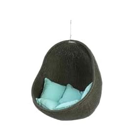 Urban Balance Cove Outdoor Hanging Chair with 5 Pillows, Ocean by 