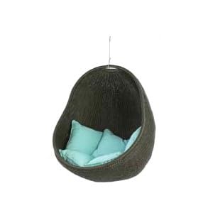 Urban Balance Cove Outdoor Hanging Chair with 5 Pillows, Ocean by